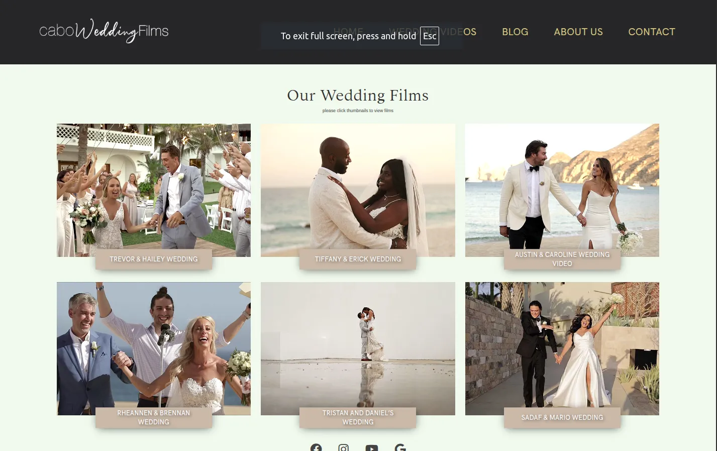 Cabo Weeding Films